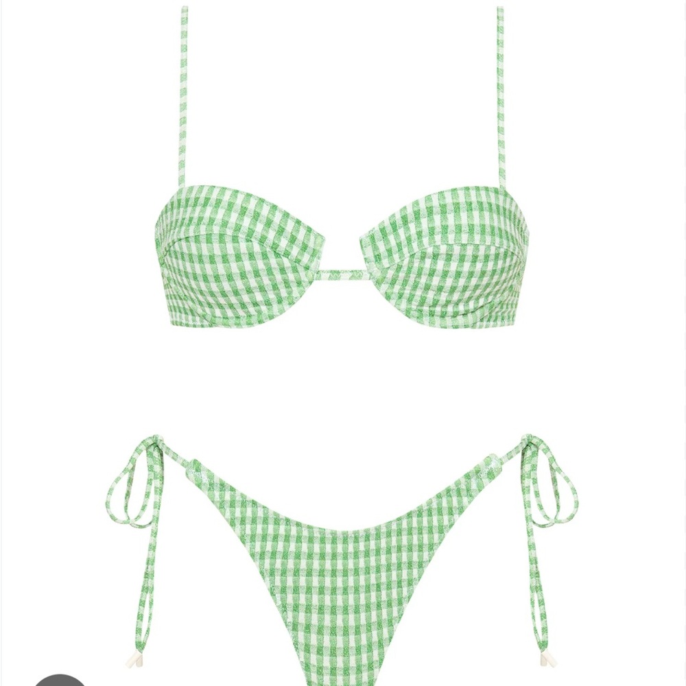 Triangl Mala Gingham Bikini s++ top, large bottom